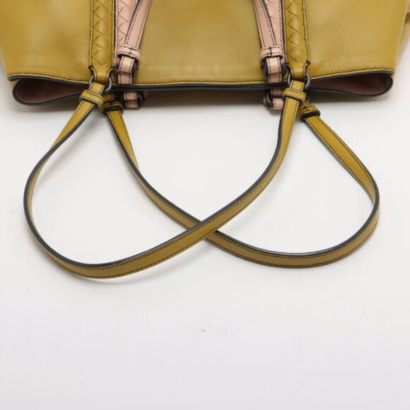 Bottega Veneta Intrecciato Corso Leather Tote Bag Green x Pink - Picture 5 of 16